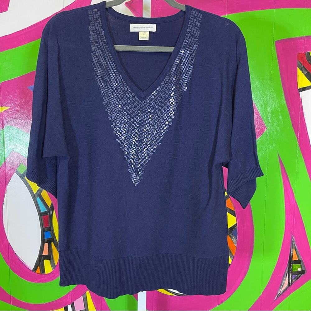 Christopher & Banks, Glitzy Dolman Blouse. Size Medium. In excellent condition!